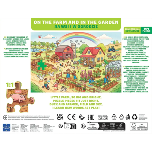 Puzzle edukacyjne 104 Rodzina Treflików Na wsi i w ogrodzie 3