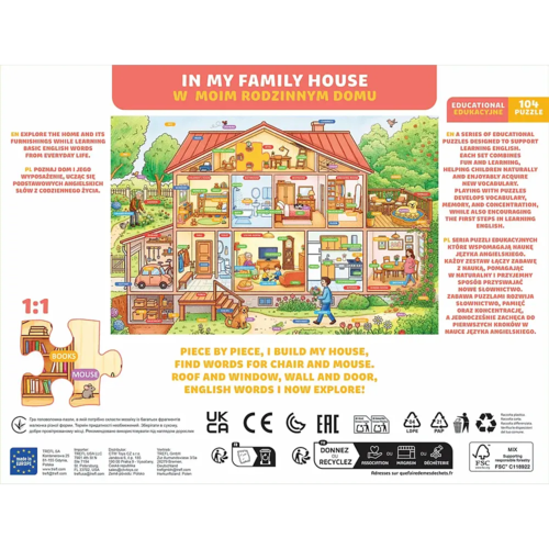 Puzzle edukacyjne 104 Rodzina Treflików W moim rodzinnym domu 3