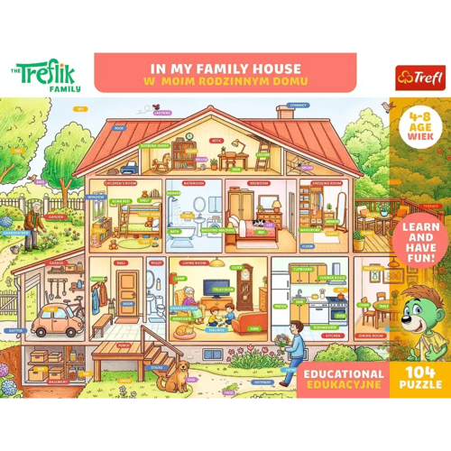 Puzzle edukacyjne 104 Rodzina Treflików W moim rodzinnym domu 4