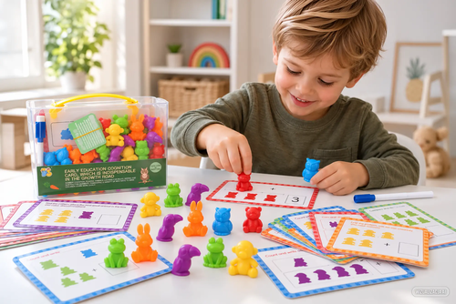 Sortowanie kolorów, nauka liczenia MONTESSORI 2