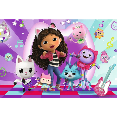 Puzzle 100 Koci domek Gabby Kolorowy Koci Świat 3