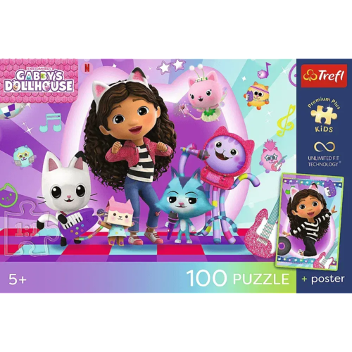 Puzzle 100 Koci domek Gabby Kolorowy Koci Świat 6