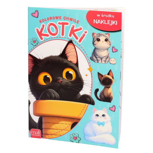 Kolorowanka KOTKI naklejki - seria KOLOROWE CHWILE 4