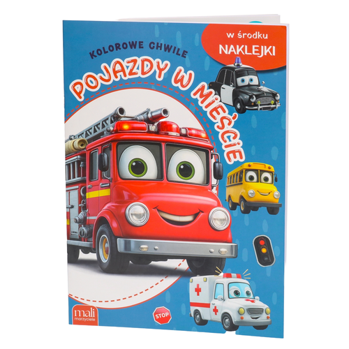 Kolorowanka POJAZDY W MIEŚCIE naklejki - seria KOLOROWE CHWILE 4