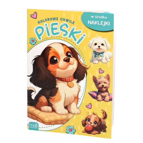 Kolorowanka PIESKI naklejki - seria KOLOROWE CHWILE 4