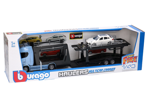 TIR laweta SCANIA 770S + Porsche Macan Burago model metalowy 1:43 6