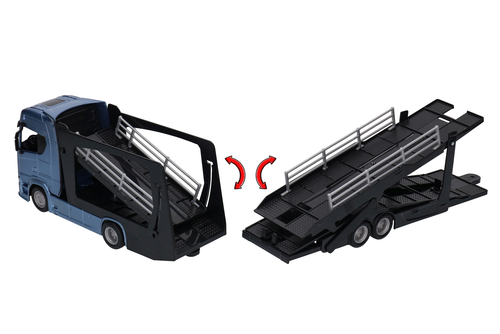 TIR laweta SCANIA 770S + Porsche Macan Burago model metalowy 1:43 4
