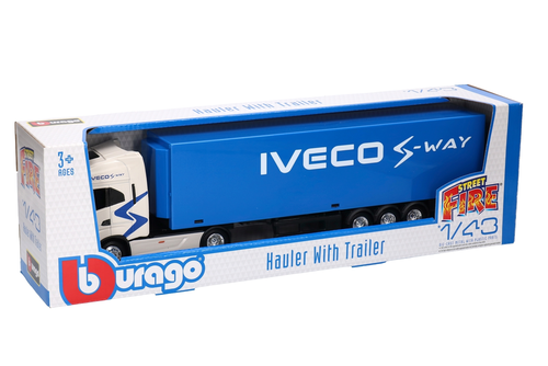 TIR IVECO S-WAY kontener model metalowy 1:43 5