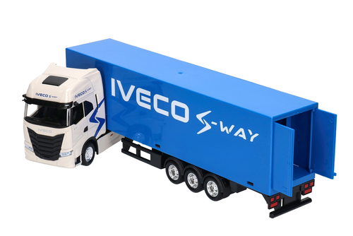 TIR IVECO S-WAY kontener model metalowy 1:43 3