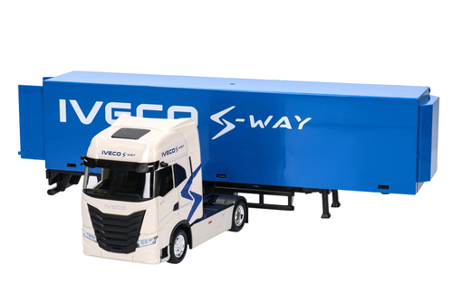 TIR IVECO S-WAY kontener model metalowy 1:43 4