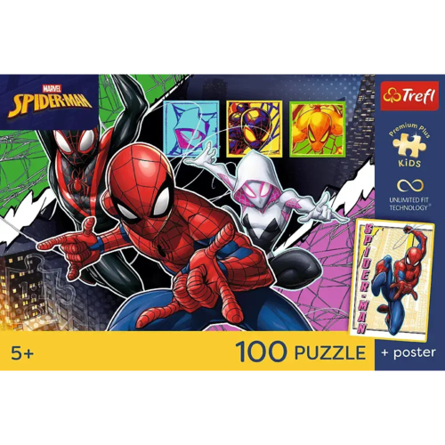 Puzzle 100 Spiderman Bohaterski Pająk 6