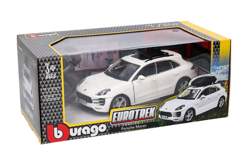 Auto PORSCHE MACAN model metalowy BURAGO 1:24 EUROTREK 5