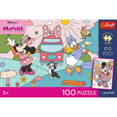 Puzzle 100 Disney Minnie Różowa przygoda 5