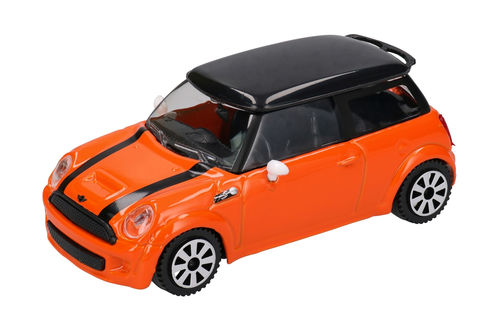 Auto laweta Burago + Mini Cooper POMOC DROGOWA model metalowy 1:43 4