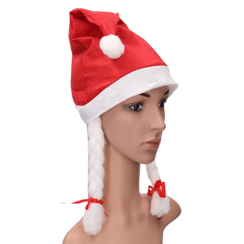 Czapka Mikołaja warkocze 5