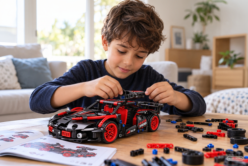 Klocki SAMOCHÓD SPORTOWY hyper car 487el JIQILE auto 48015 2