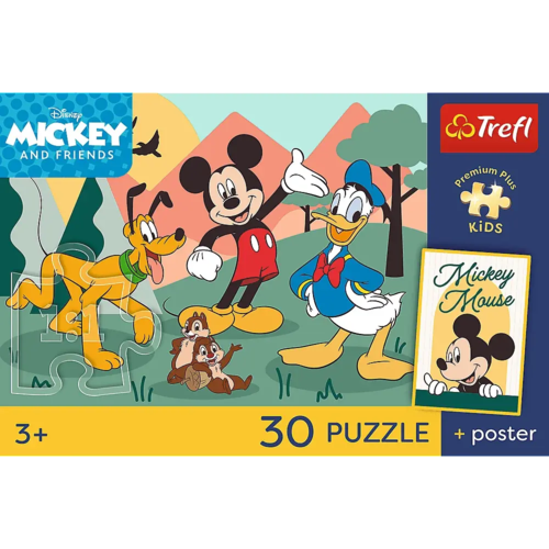 Puzzle 30 MYSZKA MIKI Bajkowe chwile + plakat 2