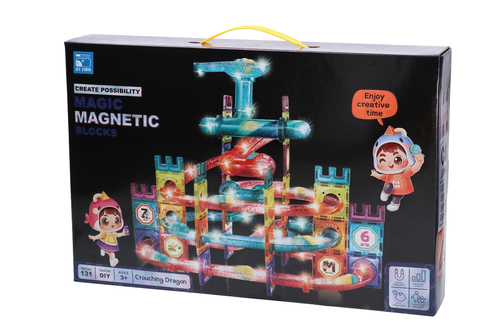 Klocki magnetyczne ZJEŻDŻALNIA PIŁEK 131el 9