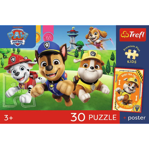 Puzzle 30 PSI PATROL Psiaki w drodze + plakat 3