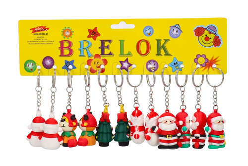 Brelok MIKOŁAJ, choinka, renifer zestaw 12szt. 5