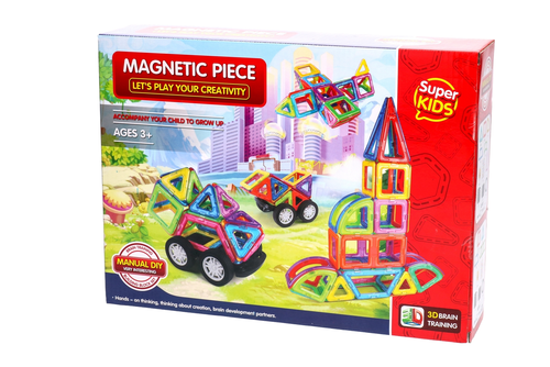Akademia Małego Inżyniera klocki magnetyczne 56el 4
