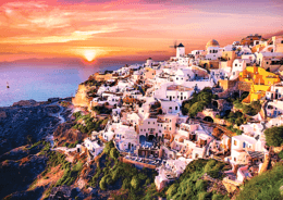 Puzzle 1000 Zachód słońca nad Santorini 4