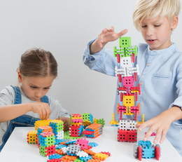 Klocki MINI WAFLE zestaw podstawowy 140el 5