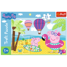 Puzzle 24 maxi Świnka Peppa na wakacjach 2
