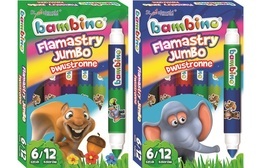 Flamastry JUMBO dwustronne Bambino 12 sztuk, 24 kolory 4