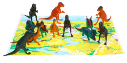 Figurki dinozaury zestaw z matą 4