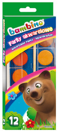 Farby akwarelowe BAMBINO 12 kolorów 4