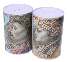 Skarbonka puszka  BANKNOTY POLSKIE 2