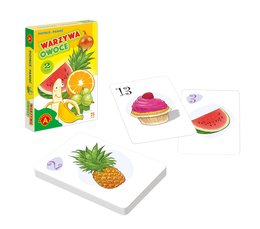 Karty Piotruś i memo WARZYWA OWOCE 2w1 2
