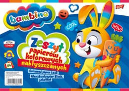 Zeszyt papierów kolorowych BAMBINO 3