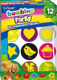 Farby do malowania palcami 12 kolorów Bambino 7