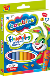 Flamastry BAMBINO 12 kolorów 2
