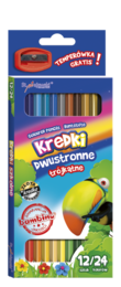 KREDKI SZKOLNE TRÓJKATNE DWUSTRONNE BAMBINO 6