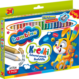 Kredki BAMBINO w drewnianej oprawie 24 kolory 3