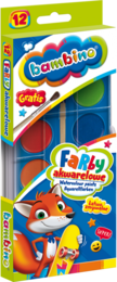 Farby akwarelowe BAMBINO 12 kolorów 3