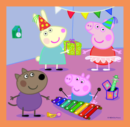 Puzzle 3w1 Pomysłowa Świnka Peppa 4