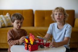 Klocki MINI WAFLE STRAŻAK zestaw średni 8