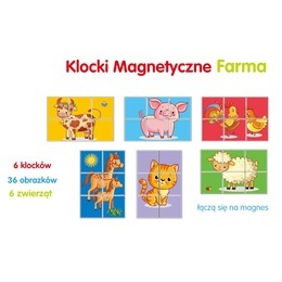 Klocki magnetyczne FARMA układanka Smily Play 8