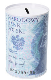 Skarbonka puszka  BANKNOTY POLSKIE 4
