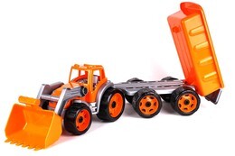 Traktor spychacz z przyczepą do piaskownicy 6