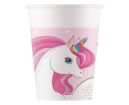 Kubeczki papierowe KONIK JEDMOROŻEC UNICORN 8szt 2