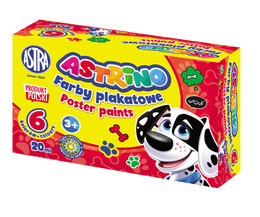 Farby plakatowe 6  kolorów ASTRINO 2