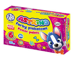 Farby plakatowe 6  kolorów ASTRINO 4