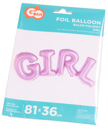 Balon foliowy GIRL różowy 2