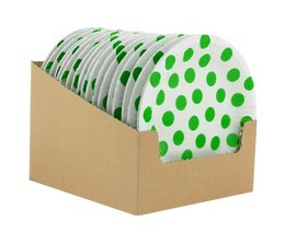 Talerzyki papierowe groszki pistacjowe 18cm 3