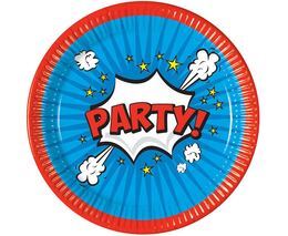 Talerzyki papierowe PARTY 23cm 8szt 2